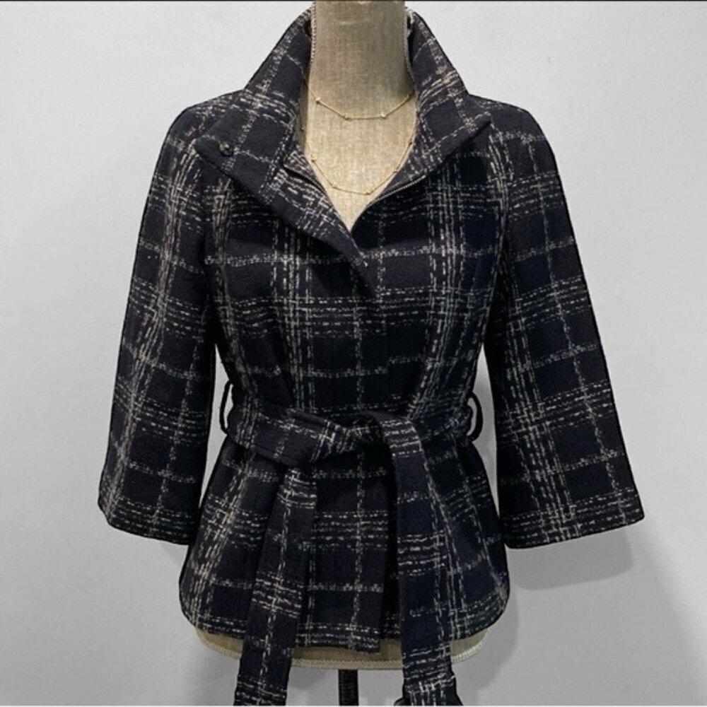 Mossimo Plaid Jacket Blue Wool coat